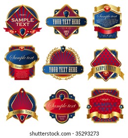 Vector collection of luxury usa labels