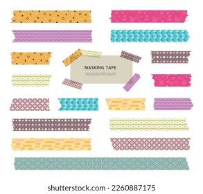 Vector collection of masking tape.