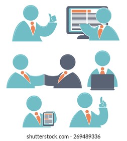 vector collection of modern business emblems and symbols