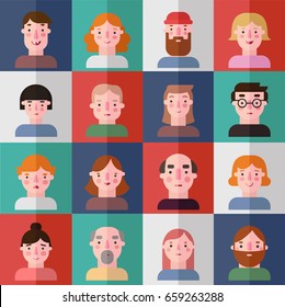 Vector collection of modern flat and colorful icons with shadow. Design elements for mobile and web applications.