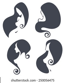 Vector Collection Naked Girls Silhouettes Reach Stock Vector Royalty Free Shutterstock