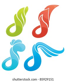 vector collection of nature symbols