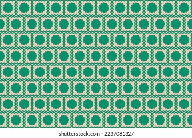 Vector collection of nicely arranged floral pattern illustrations in green and cream.