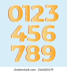 Vector collection of numbers for advertising, poster, banner and greeting card.Set of numbers