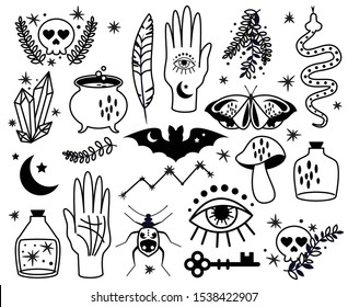 Vector Collection of Occult and Magic Symbols and Graphics