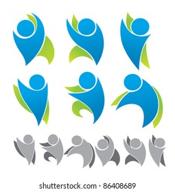 vector collection od fanny dancing people