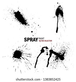 Vector collection of paint splashes on white background. Vector illustration
