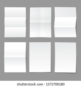 vector collection of paper sheets on grey background