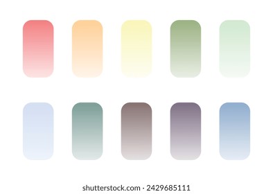 vector collection of pastel color gradient pallete design