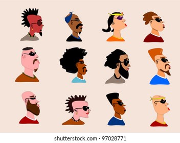 vector collection with people of different ethnicity