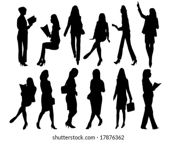 VECTOR COLLECTION OF PEOPLE SILHOUETTE