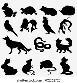 Vector Collection of Pet Silhouettes