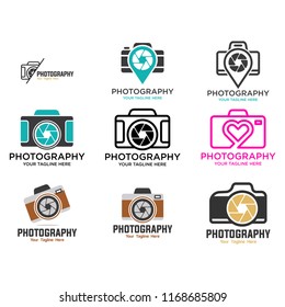 Vector collection of photography logo templates. Photography vintage badges and icons. 