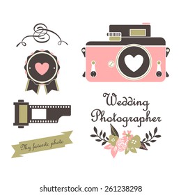 Vector collection of photography logo templates. Photocam logotypes.