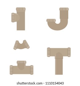 Vector collection pipe of water tube industry gas valve construction and oil industrial plumbing
