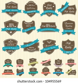 Vector collection of Premium Quality labels