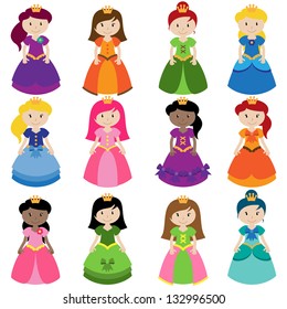 Vector Collection of Pretty Princesses