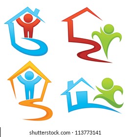 vector collection of property, development and real estate symbols