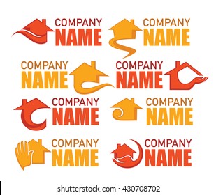 vector collection of property and real estate logo and emblems