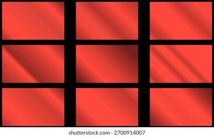 colección de Vector de Gradientes metálicos rojos, conjunto de gradiente de Navidades cromadas. Conjunto de fondo de textura de lámina roja. Plantilla de gradiente metálico.