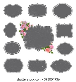 Vector collection of retro style labels, logos. Premium and chic design elements.