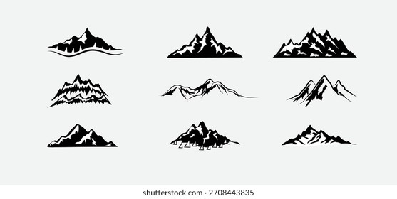 Vector Colección de los gráficos al aire libre de las Montañas Rocosas.