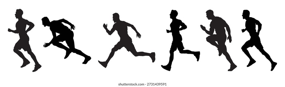 a vector collection of runners for artwork compositions