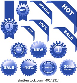 Vector collection of sale labels