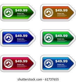 Vector collection of sale labels