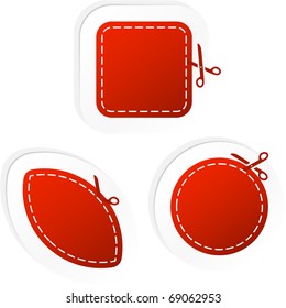 Vector collection of sale stickers.