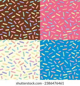 vector collection of seamless repeating sprinkles patterns