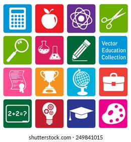vector collection: set of education icons