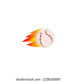 Vector collection set of flaming sport ball