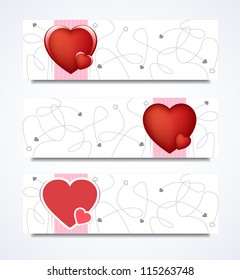 Vector collection set of love banners / Love Banners