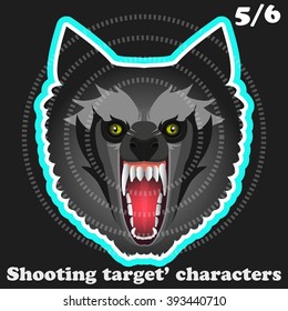 Vector collection of shooting targets' characters: the Werewolf