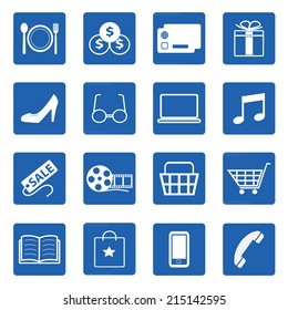 Vector collection of shopping icons set for web or mobile projects