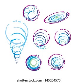 vector collection of signs bubbles spiral handmade