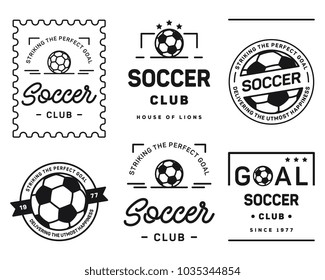 It's a vector collection of simple football badges and crests