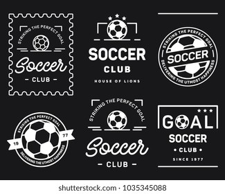 vector collection of simple football badges and crests