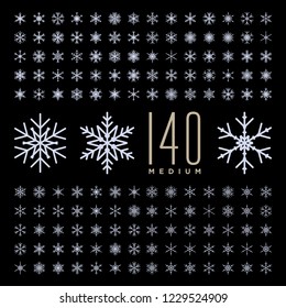 Vector Collection of snowflakes, Christmas decorations