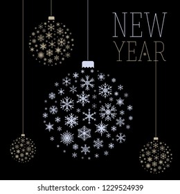 Vector Collection of snowflakes, Christmas decorations