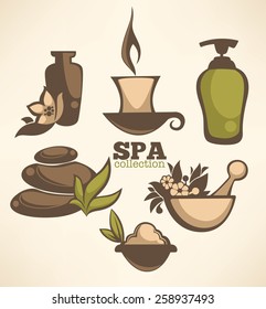 vector collection of spa sign and symbols
