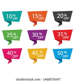 Vector collection of special offer tag for webpage and advertising.