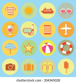  vector collection Summer Icons.
