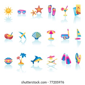 Vector collection of summer time icons