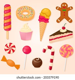 vector collection of sweets