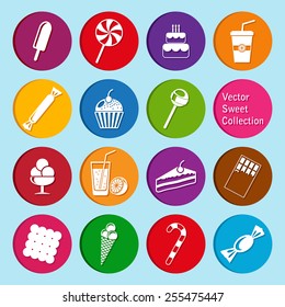 vector collection: sweets icons