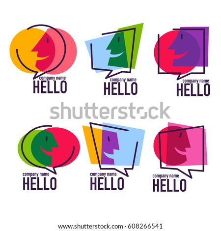 vector collection of talking, speaking, chatting and communication logo, icons, signs and symbols