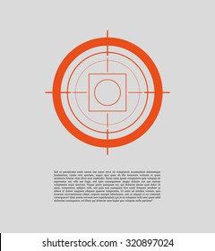 Vector collection of target flat icons. Crosshairs group. Aims isolated.
