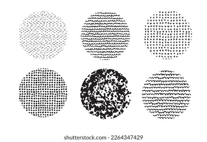 Vector collection of textures, brushes, graphics, design element. Various hand drawn design elements. Abstract background. Modernist ar